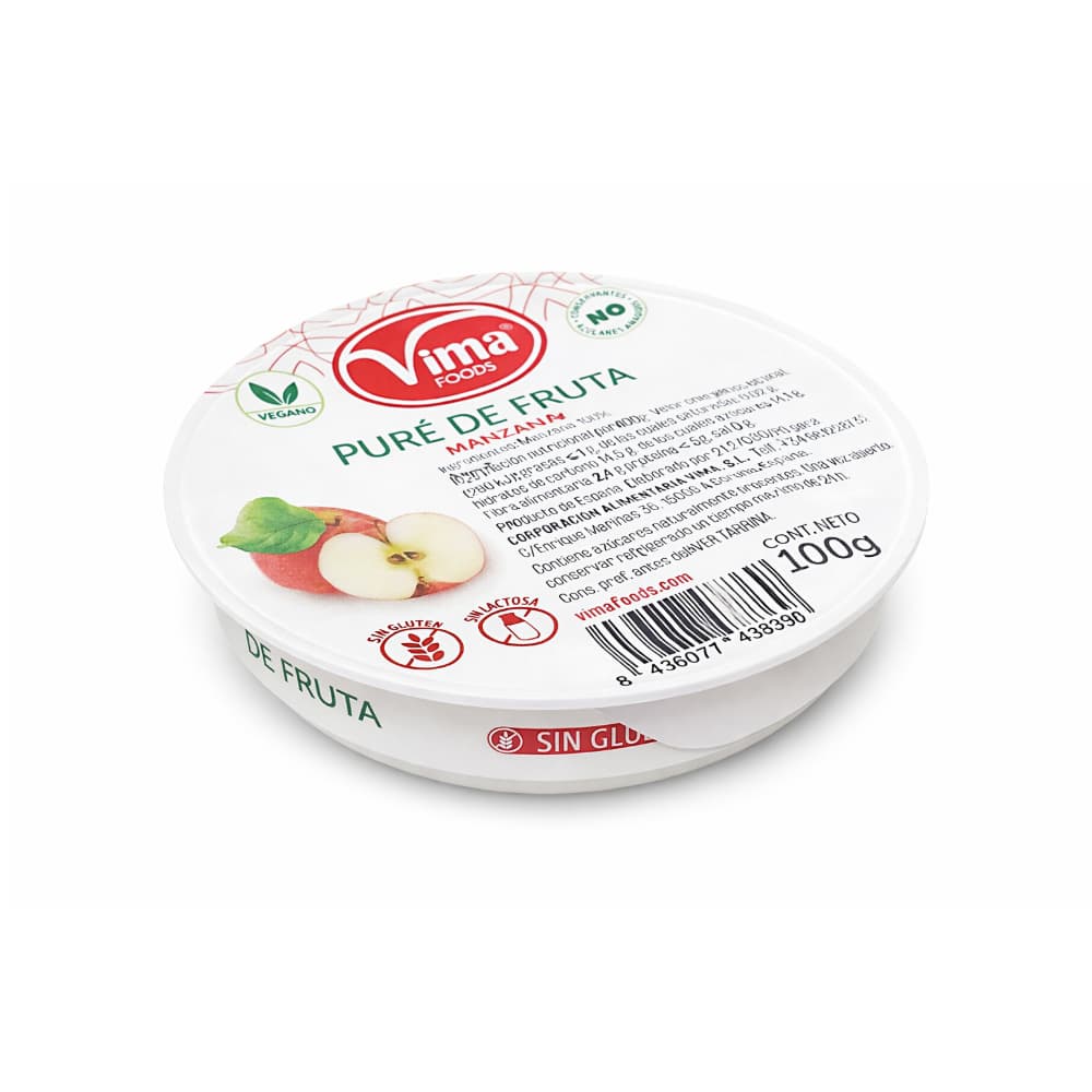 Puré de fruta manzana Vima Foods (100 g / 3.53 oz) - Miniatura 1