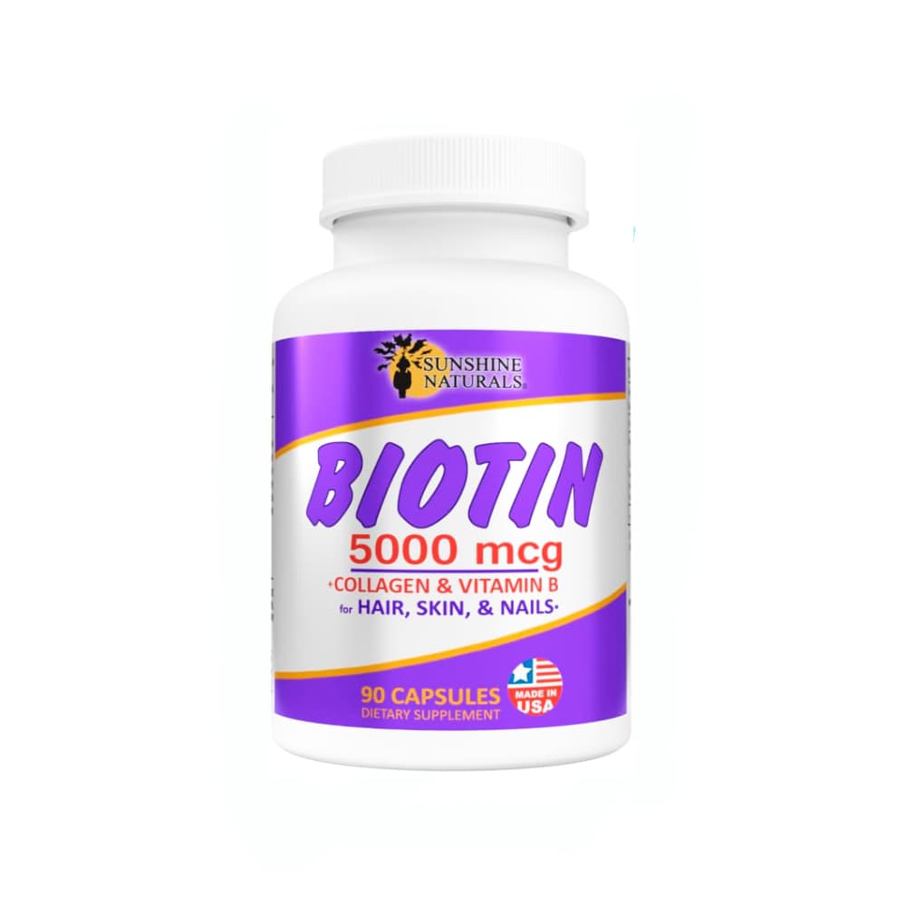 Biotina 5000 mcg Sunshine Naturals (90 cápsulas) - Imagen 1