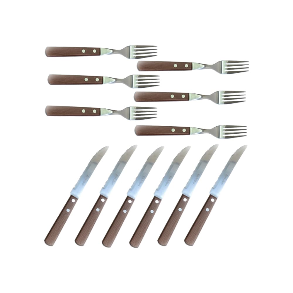 Juego de cubiertos de 12 piezas - tenedor y cuchillo - para 6 comensales Excalibur - Miniatura 3