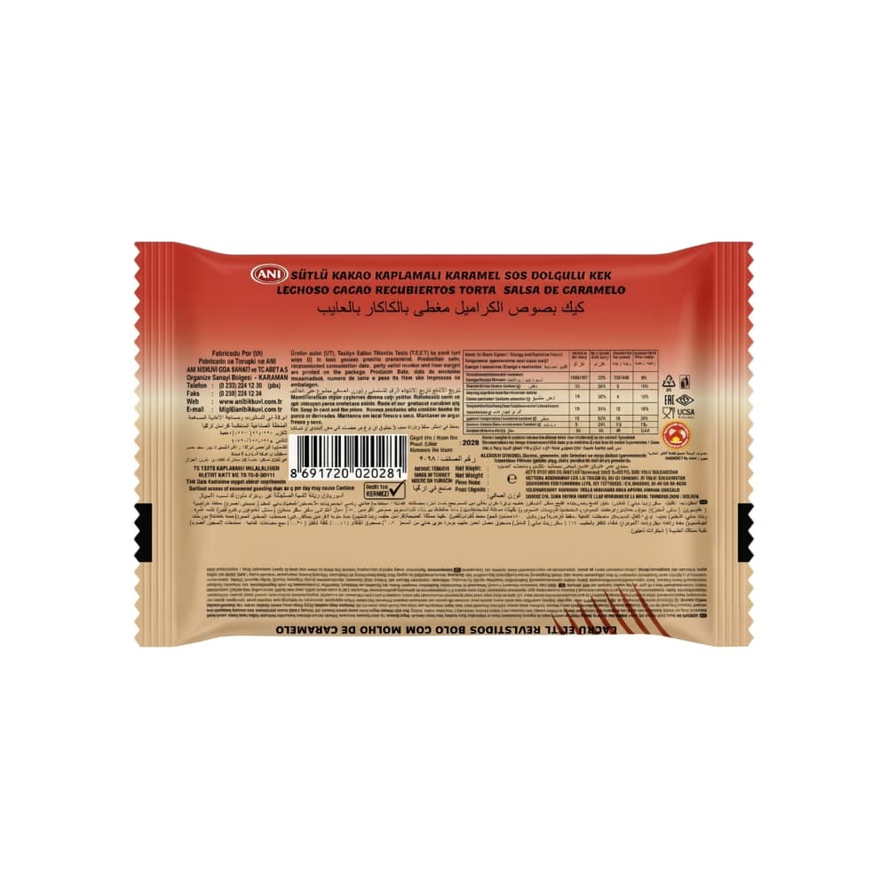 Dona con relleno de caramelo y cobertura de chocolate Brawo (40 g / 1.41 oz) - Miniatura 2