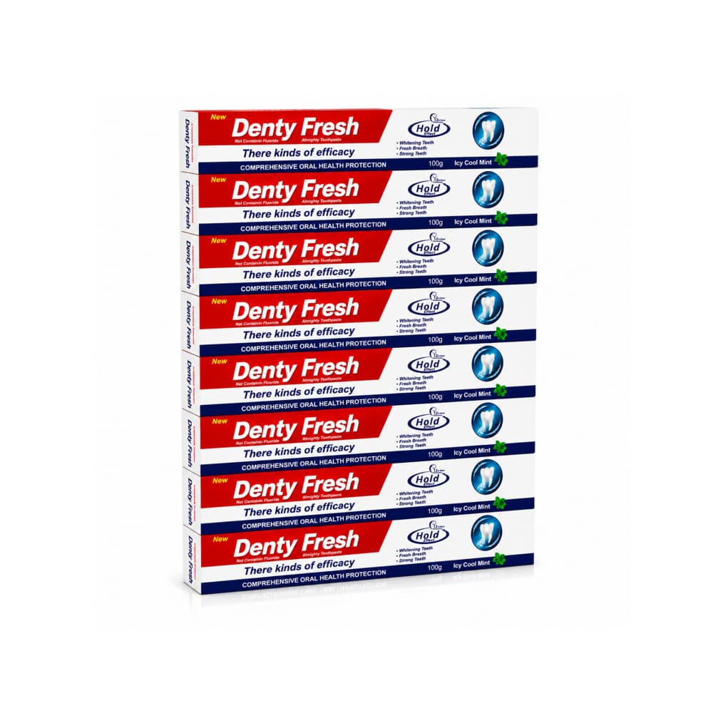 Pasta dental extra mentolada Denty Fresh (8 x 100 g / 3.5 oz) - Miniatura 1