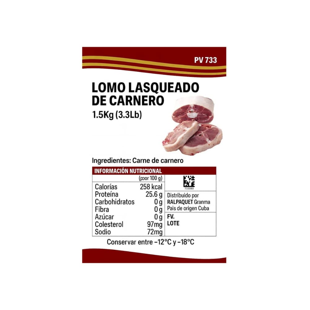 Lomo lasqueado de carnero Ralpaquet (1.5 kg / 3 lb) - Miniatura 3