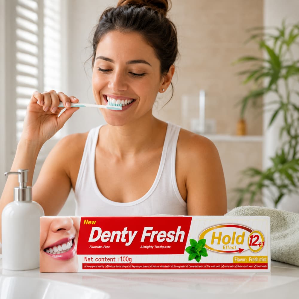 Pasta dental mentolada Denty Fresh (5 x 100 g / 3.5 oz) - Miniatura 2