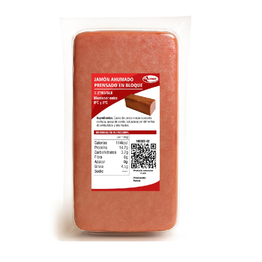 Jamón ahumado prensado en bloque Jimm (2.27 kg / 5 lb) - Imagen 1