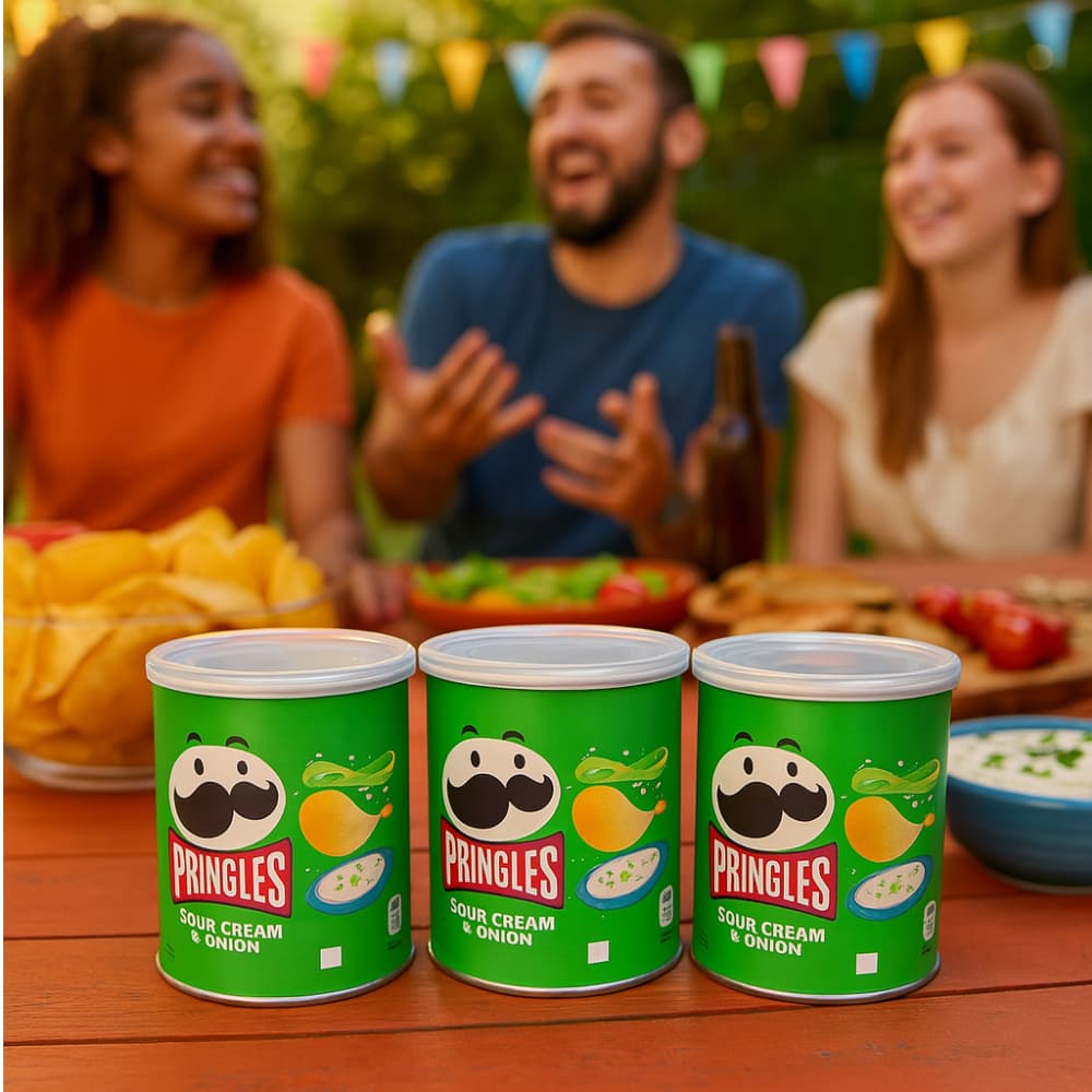 Papas sabor crema agria y cebolla Pringles (3 x 40 g / 1.41 oz) - Miniatura 2