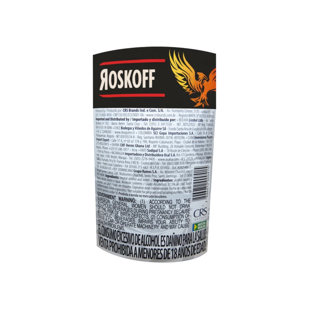 Vodka tridestilado Roskoff (965 ml) - Miniatura 4