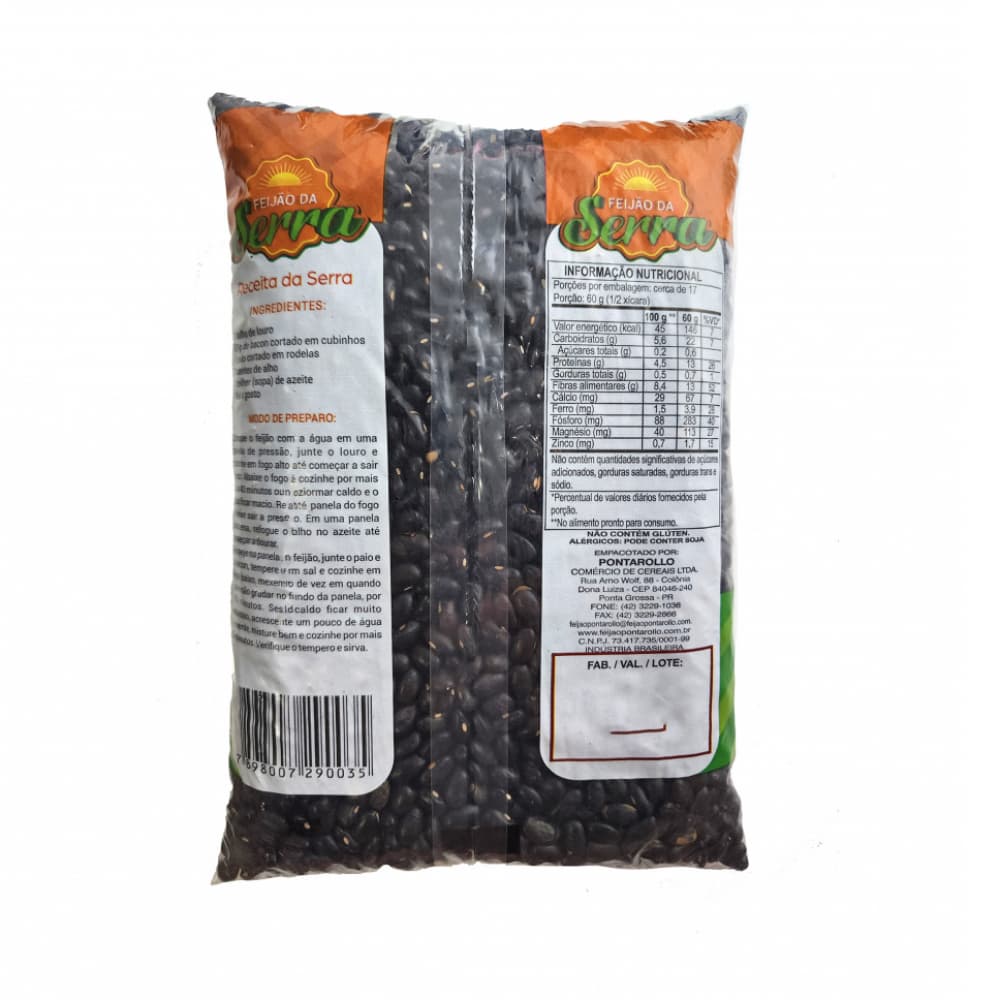 Frijoles negros Serra (1 kg / 2.2 lb) - Miniatura 3