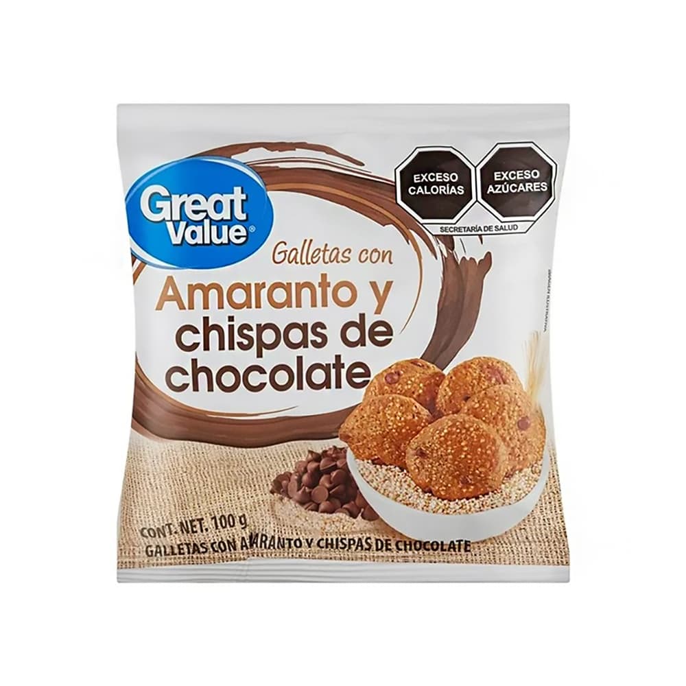 Galletas con amaranto y chispas de chocolate Great Value (100 g / 3.5 oz) - Miniatura 5