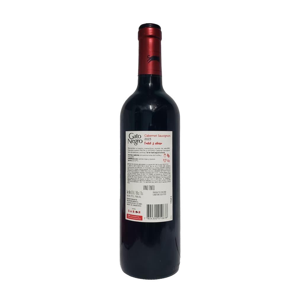 Vino tinto Cabernet Sauvignon Gato Negro (750 ml) - Miniatura 2