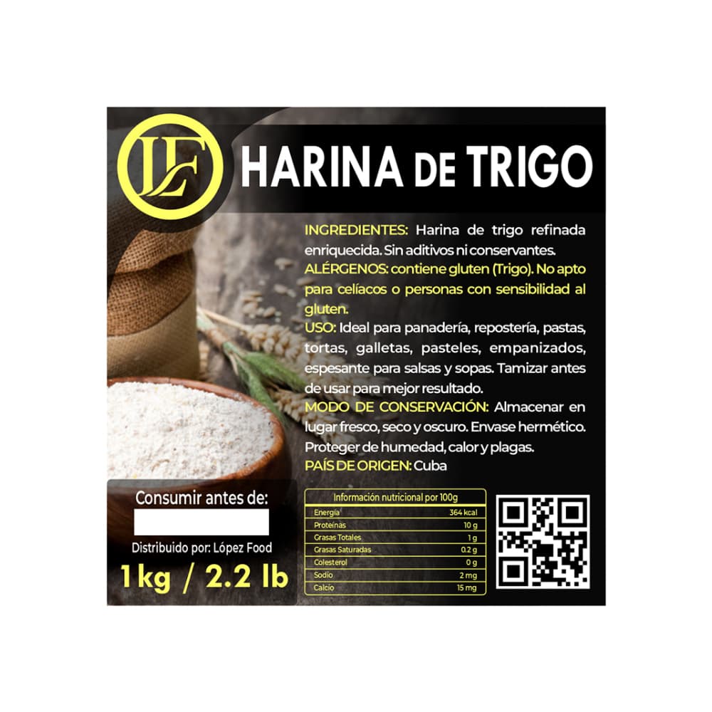 Harina de trigo LF (1 kg / 2.2 lb) - Miniatura 2