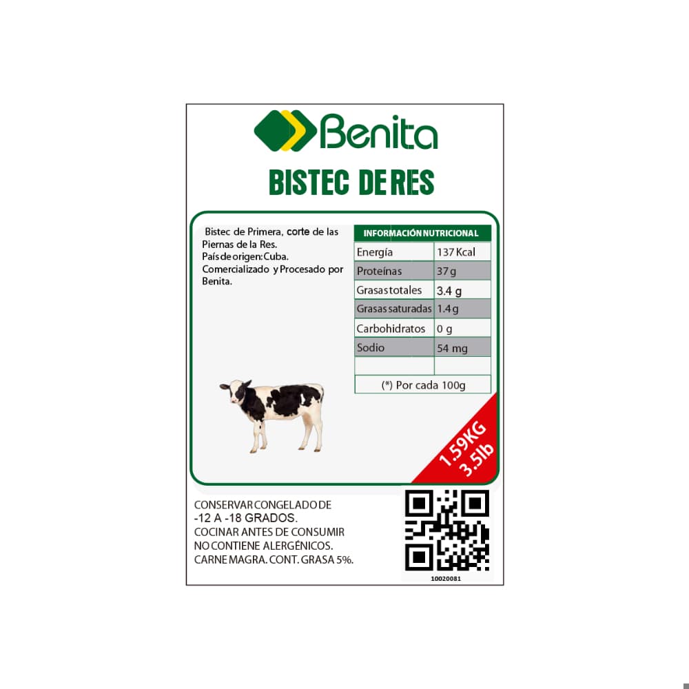 Bistec de res de primera Benita (1.59 kg / 3.5 lb) - Miniatura 3