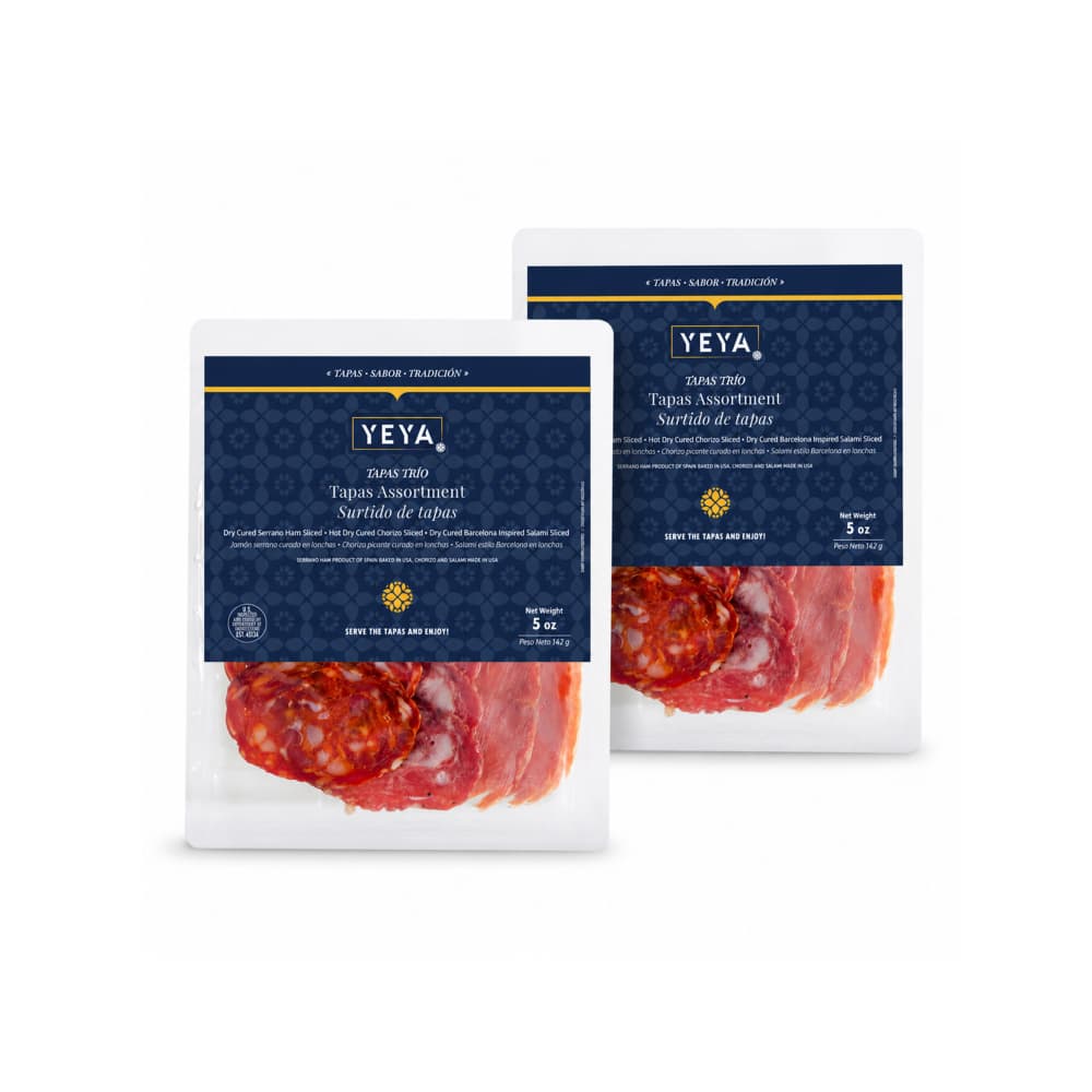 Trío de tapas con jamón serrano, chorizo y salame YEYA (2 x 142 g / 5 oz) - Miniatura 1