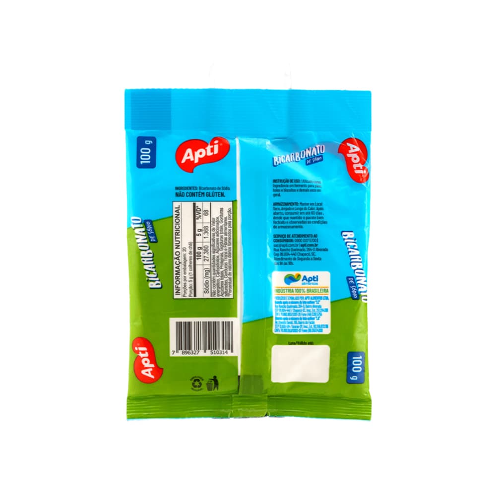 Bicarbonato de sodio Apti (100 g / 3.53 oz) - Miniatura 2