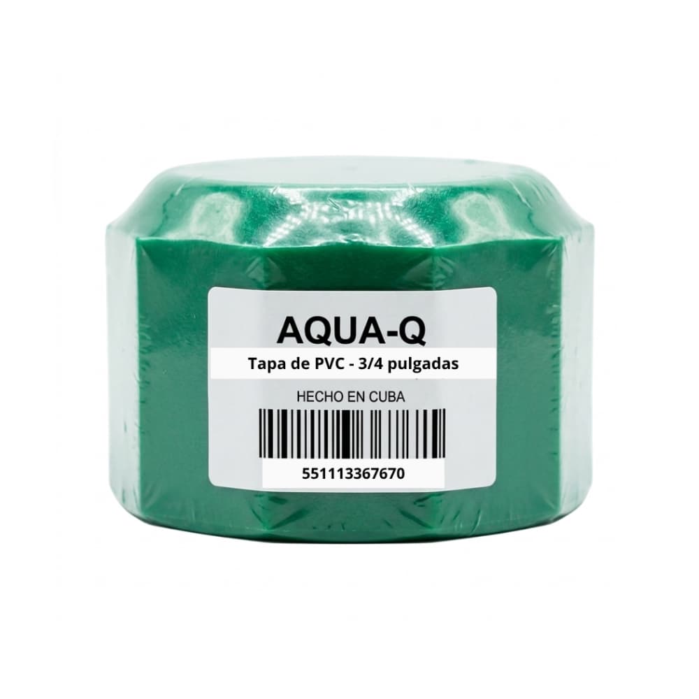 Tapa verde de PVC - 3/4 pulgadas - Aqua-Q - Miniatura 2