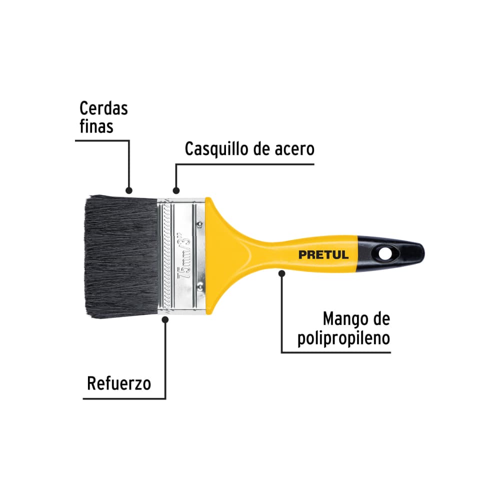 Brocha para pintar de 3" Pretul 21528 - Miniatura 4