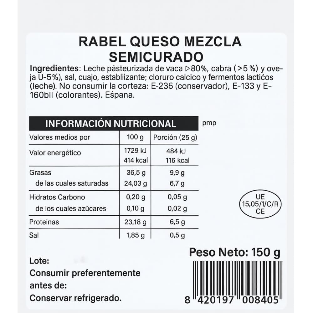 Queso mezcla semicurado Rabel (150 g / 5.29 oz) - Miniatura 3