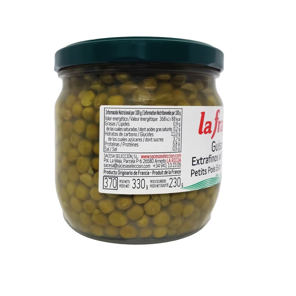 Guisantes extrafinos al natural extra La Fragua (330 g / 11.6 oz) - Miniatura 3