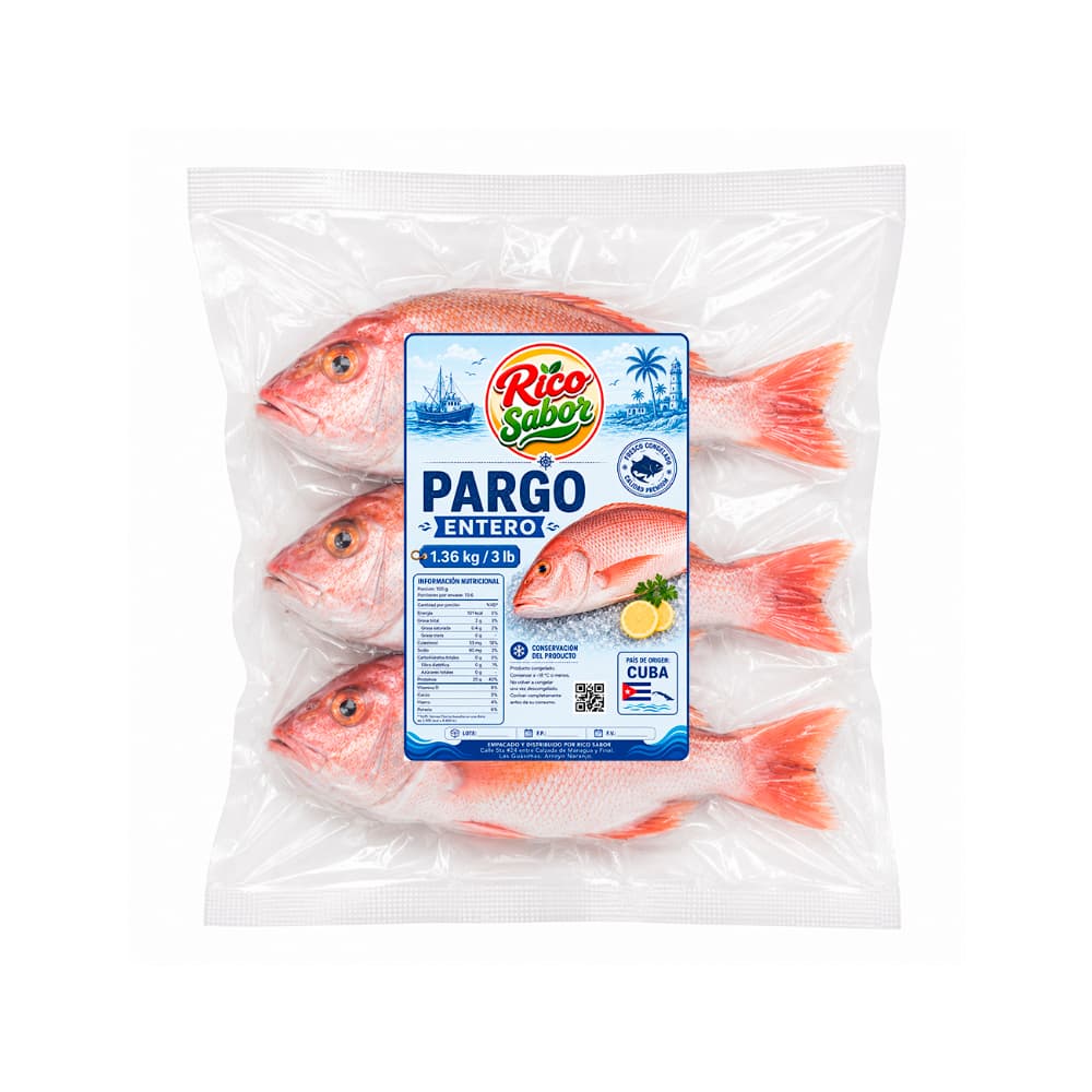 Pargo entero Rico Sabor (1.36 kg / 3 lb) - Miniatura 1