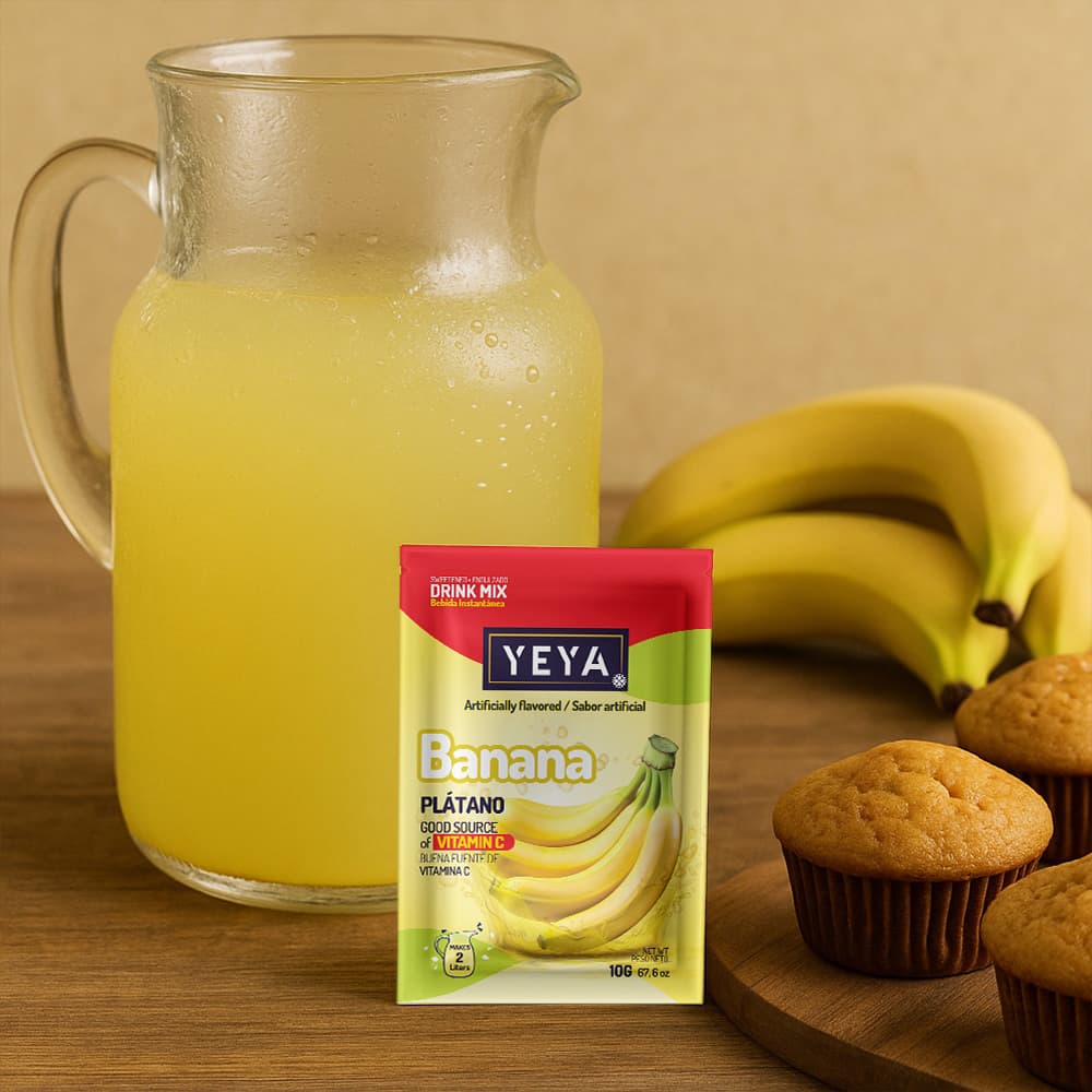 Refresco instantáneo sabor plátano Yeya (10 g) - Miniatura 4