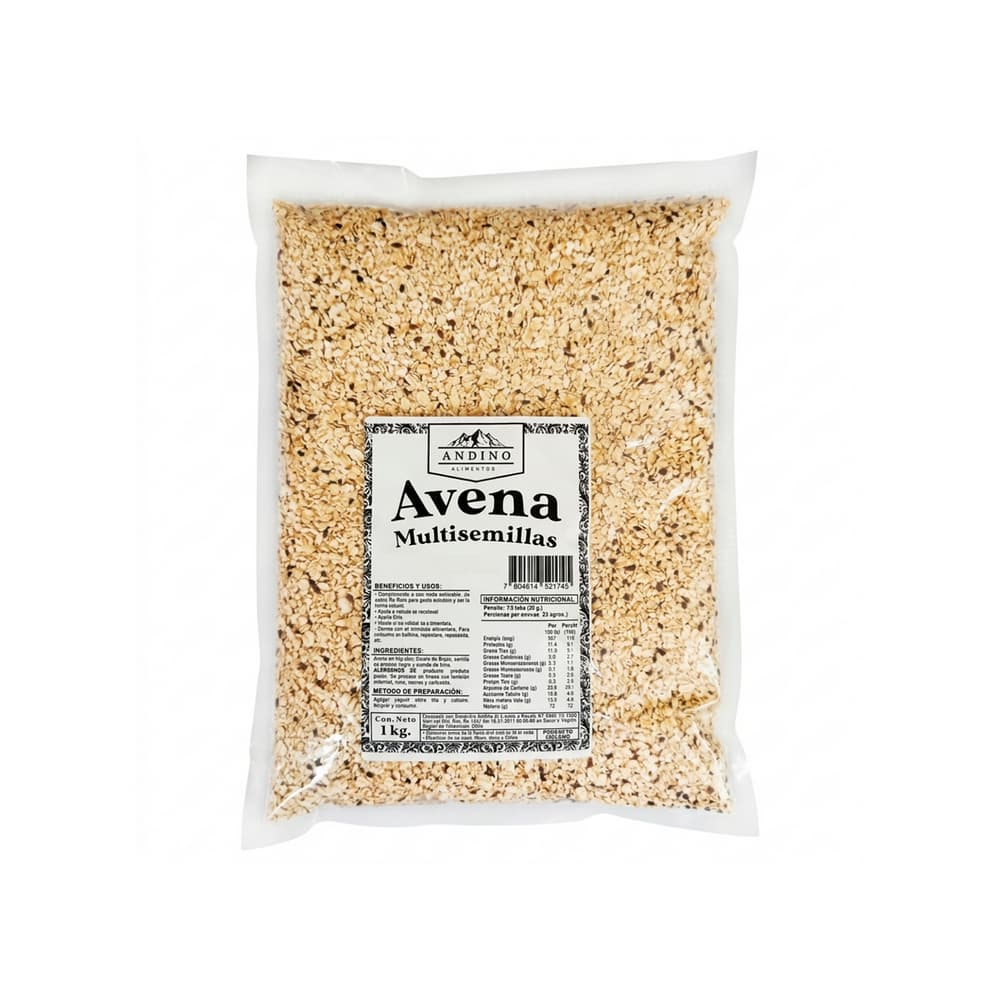 Avena en hojuelas multisemillas Andino (1 kg / 2.2 lb) - Miniatura 1