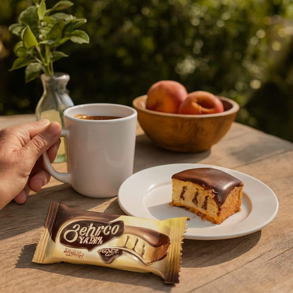 Pastel relleno con salsa de cacao cubierto de chocolate con leche Schoco Cake Ani (24 x 40 g / 1.41 oz) - Miniatura 4