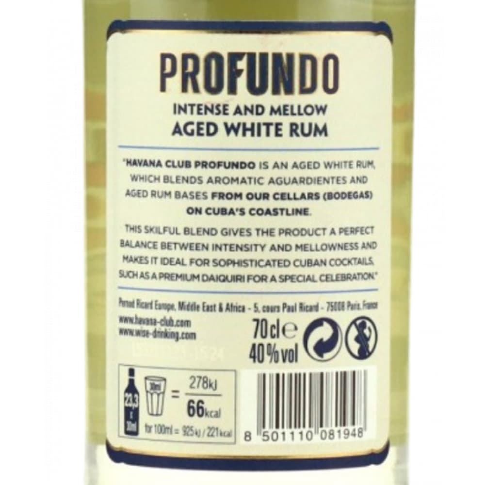 Botella de ron Profundo 40 % vol Havana Club (700 ml) - Miniatura 3