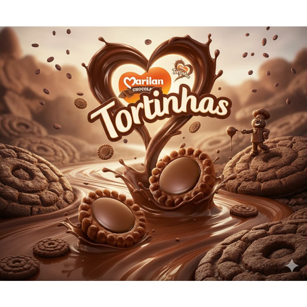 Galletas dulces con relleno sabor a chocolate Tortinhas Marilan (300 g / 10.58 oz) - Miniatura 4