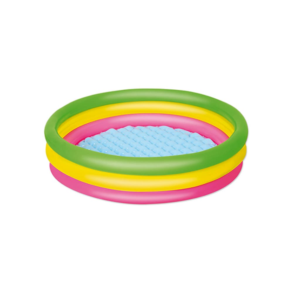 Piscina infantil inflable redonda de 102 cm con 3 anillos de colores Bestway - Miniatura 1