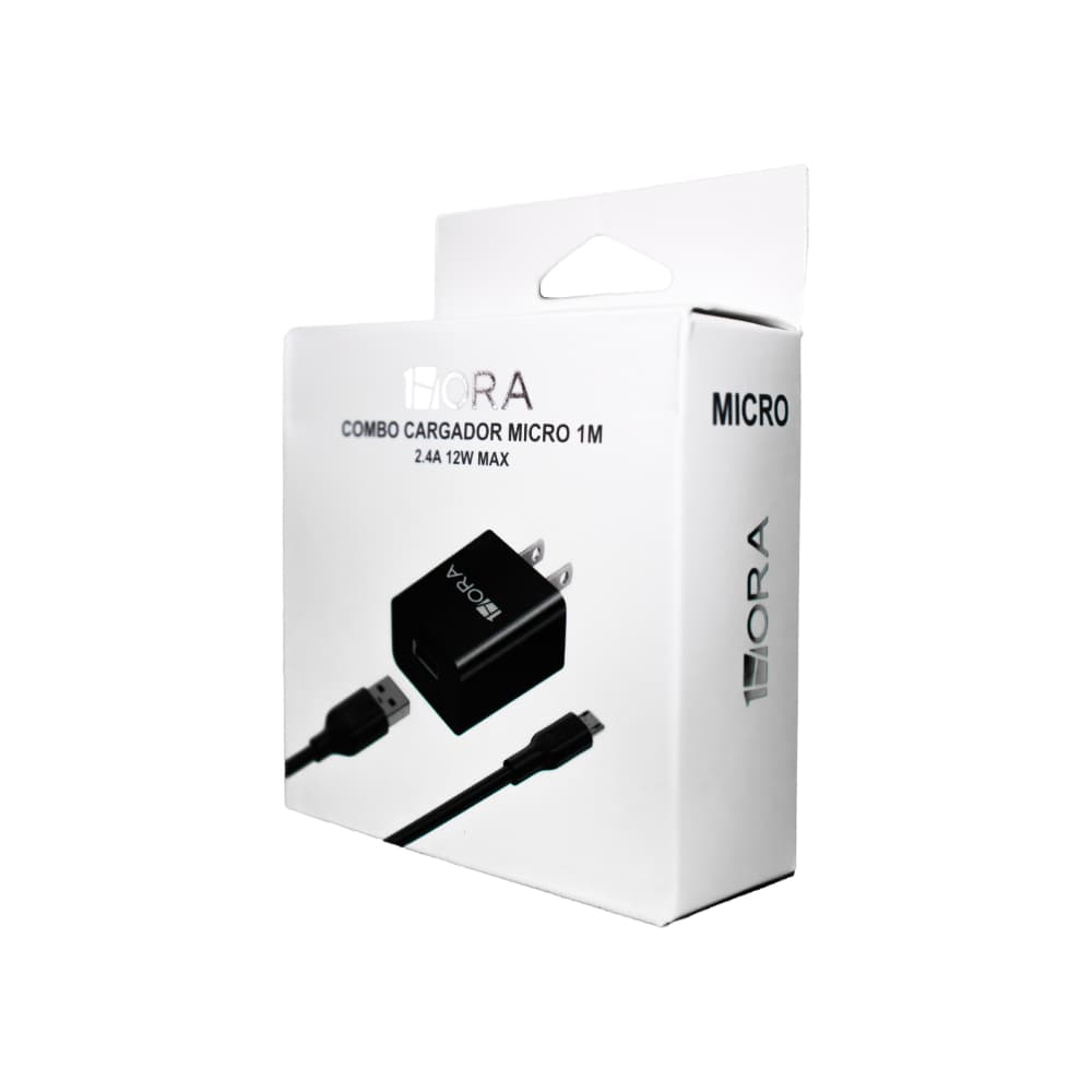 Cargador negro micro 1M 1Hora GAR124 (12 W) - Imagen 1