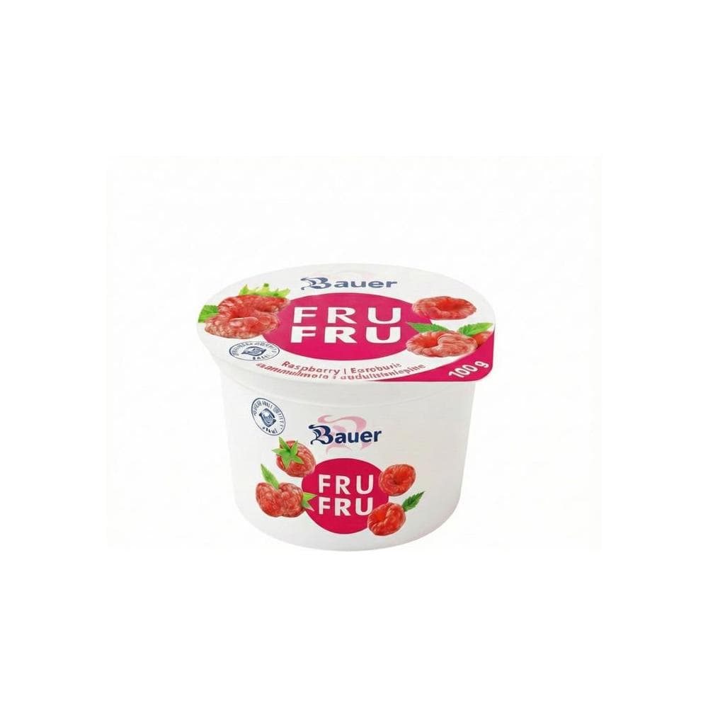 Yogur sabor frambuesa Bauer Fru Fru (100g / 3.53oz) - Miniatura 1