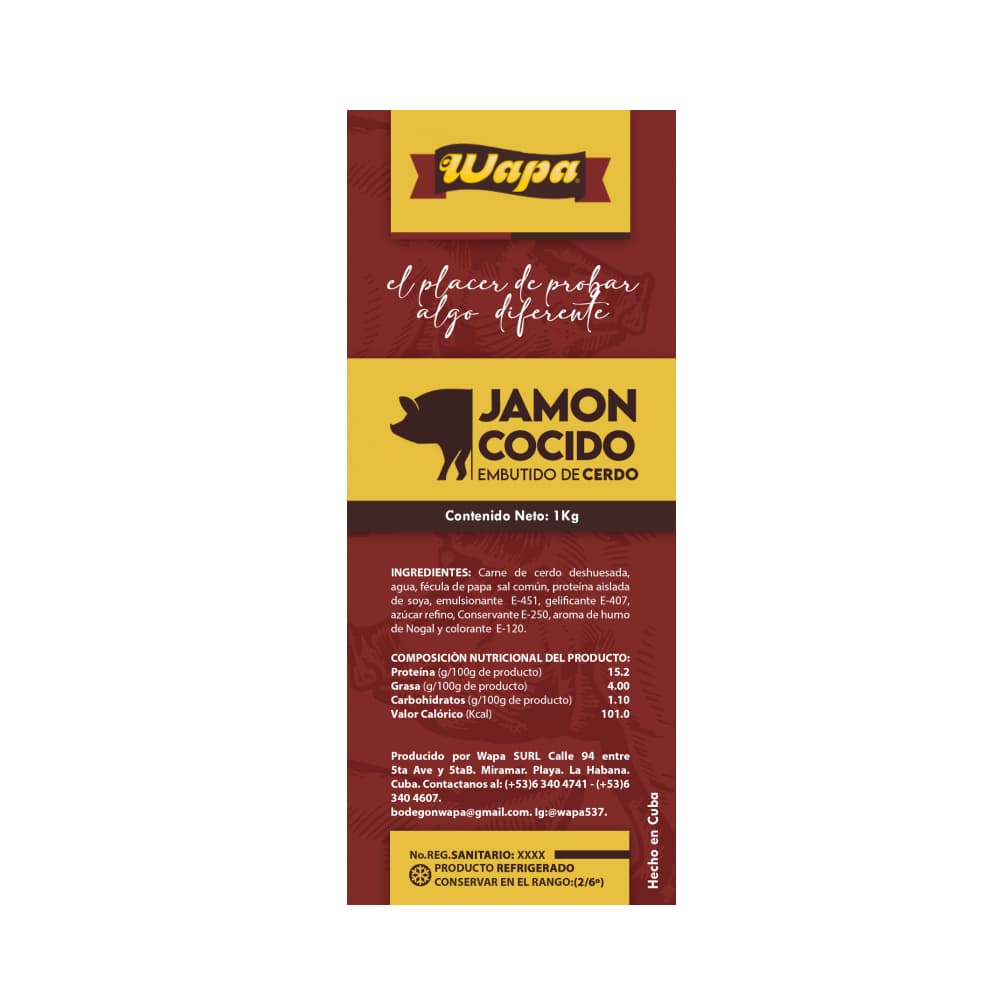 Jamón cocido Wapa (1 kg / 2.2 lb) - Miniatura 2