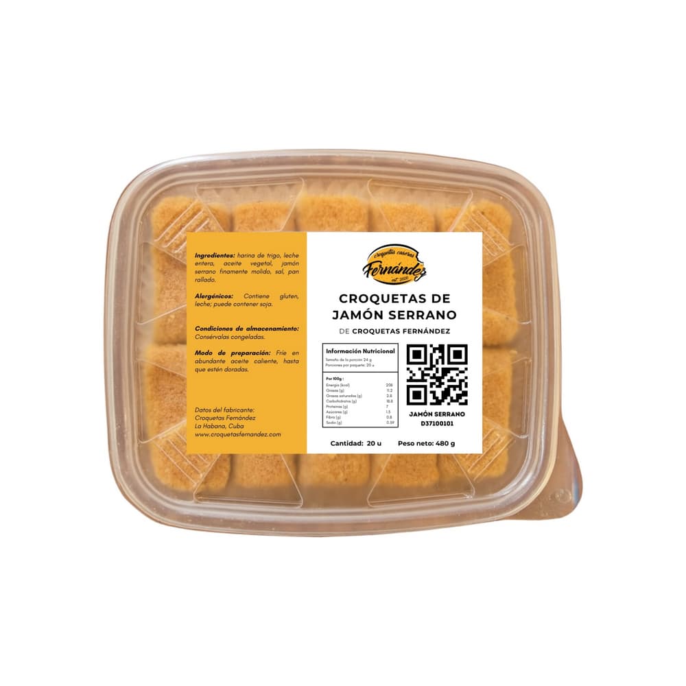 Croquetas de jamón serrano Croquetas Fernández (480 g / 1.06 lb) - Imagen 1