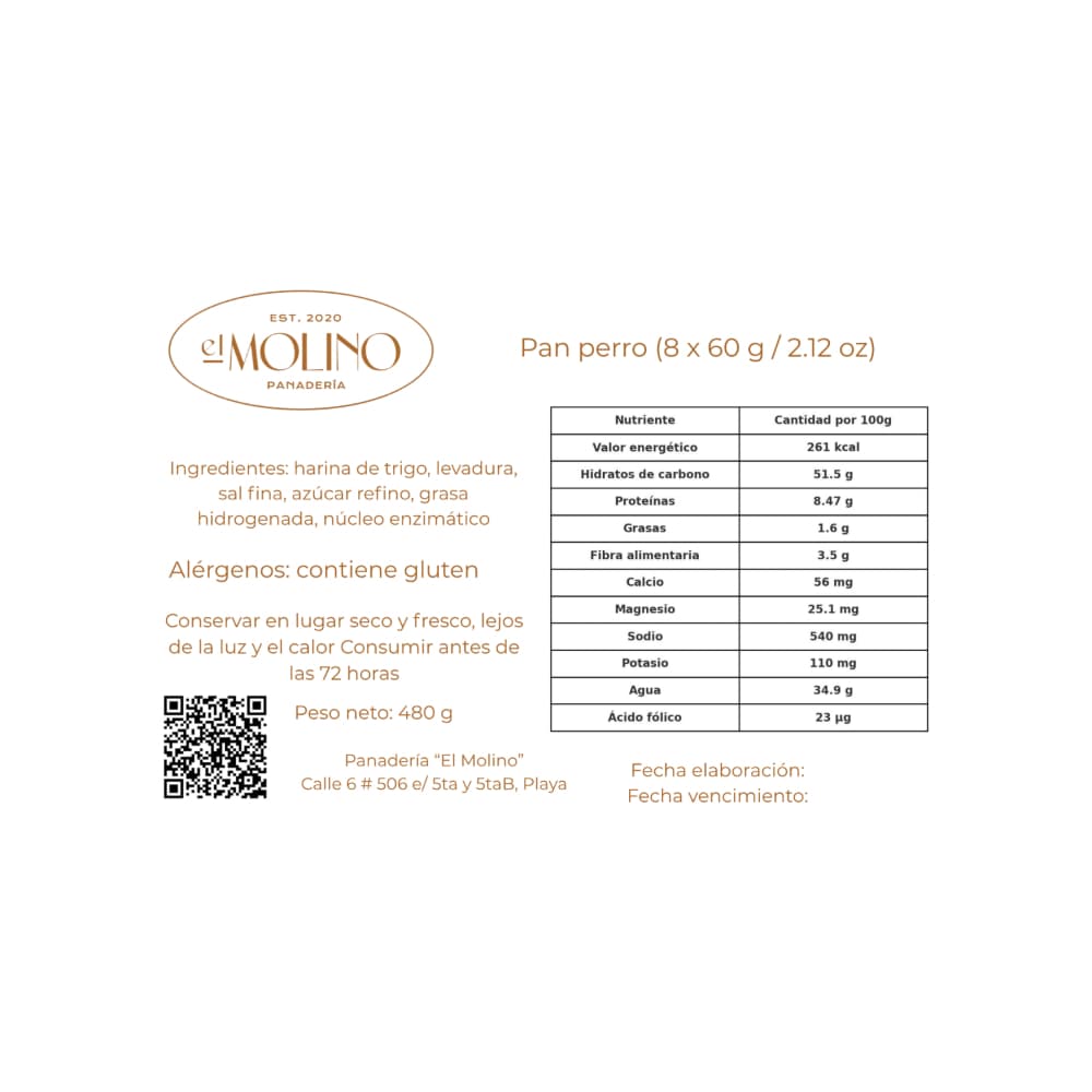 Pan perro El Molino (8 x 60 g / 2.12 oz) - Miniatura 3