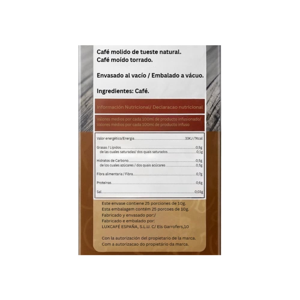 Café natural molido Vivó (250 g / 8.81 oz) - Miniatura 4