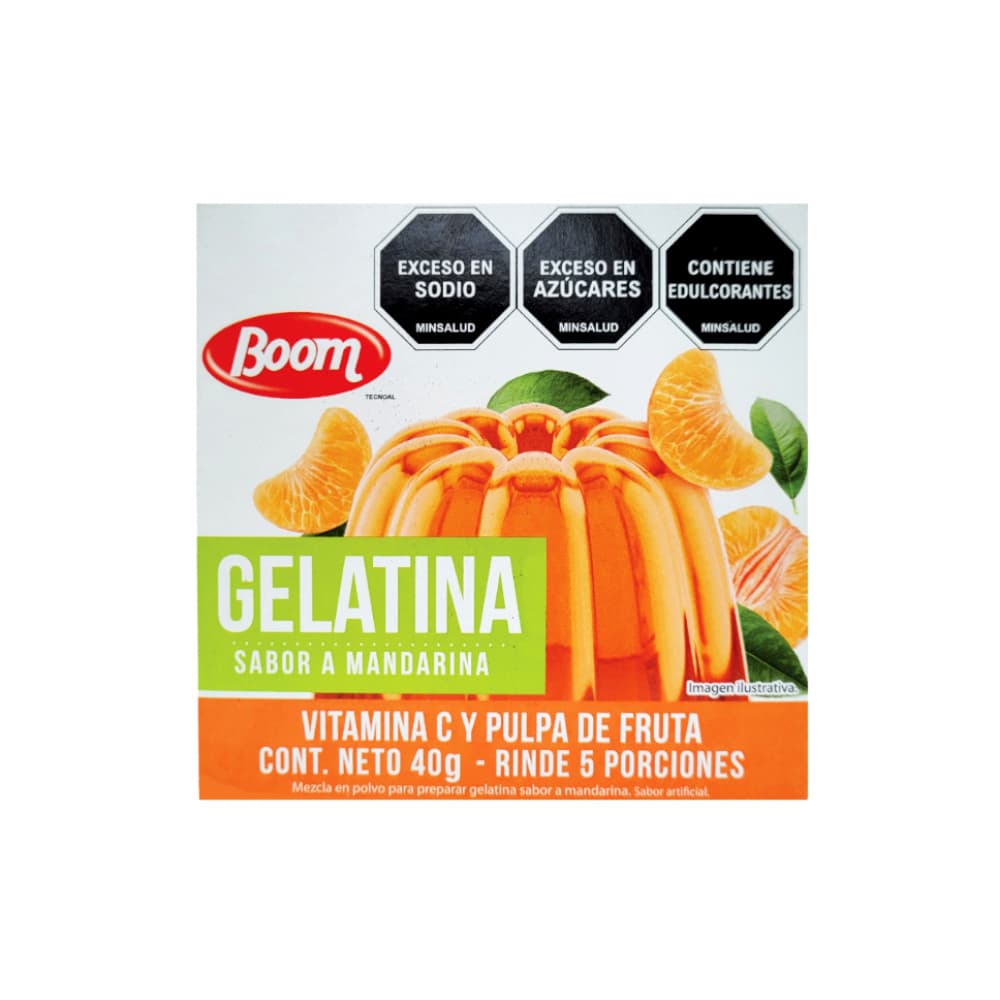 Gelatina sabor a mandarina Boom (40 g / 1.4 oz) - Imagen 1