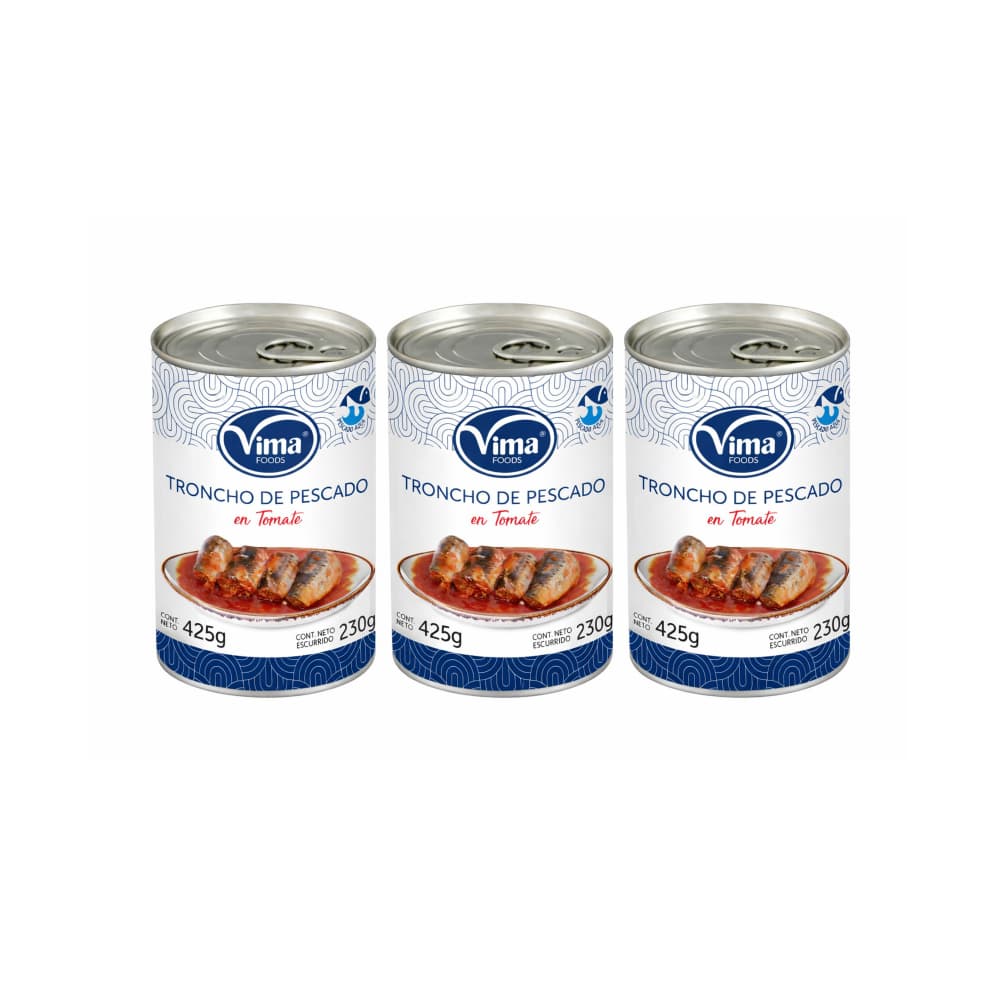 Troncho de pescado en tomate Vima Foods ( 3 x 425 g ) - Imagen 1