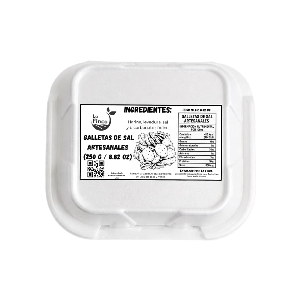 Galletas de sal artesanales La Finca (250 g / 8.82 oz) - Miniatura 2