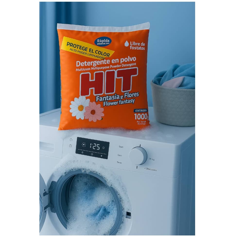 Detergente en polvo fantasía de flores Hit (35.27 oz / 1000 g) - Miniatura 4