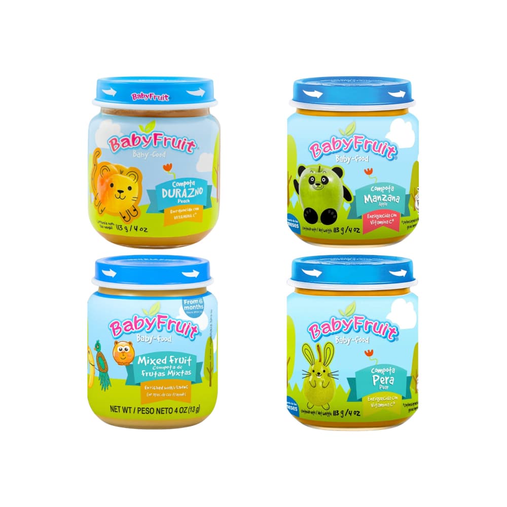 Compotas de manzana, pera, durazno y frutas mixtas Baby Fruit (12 x 113 g / 4 oz) - Miniatura 2