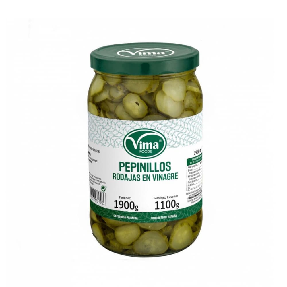 Pepinillos en rodajas en vinagre Vima Foods (1.9 kg / 4.19 lb) - Miniatura 4