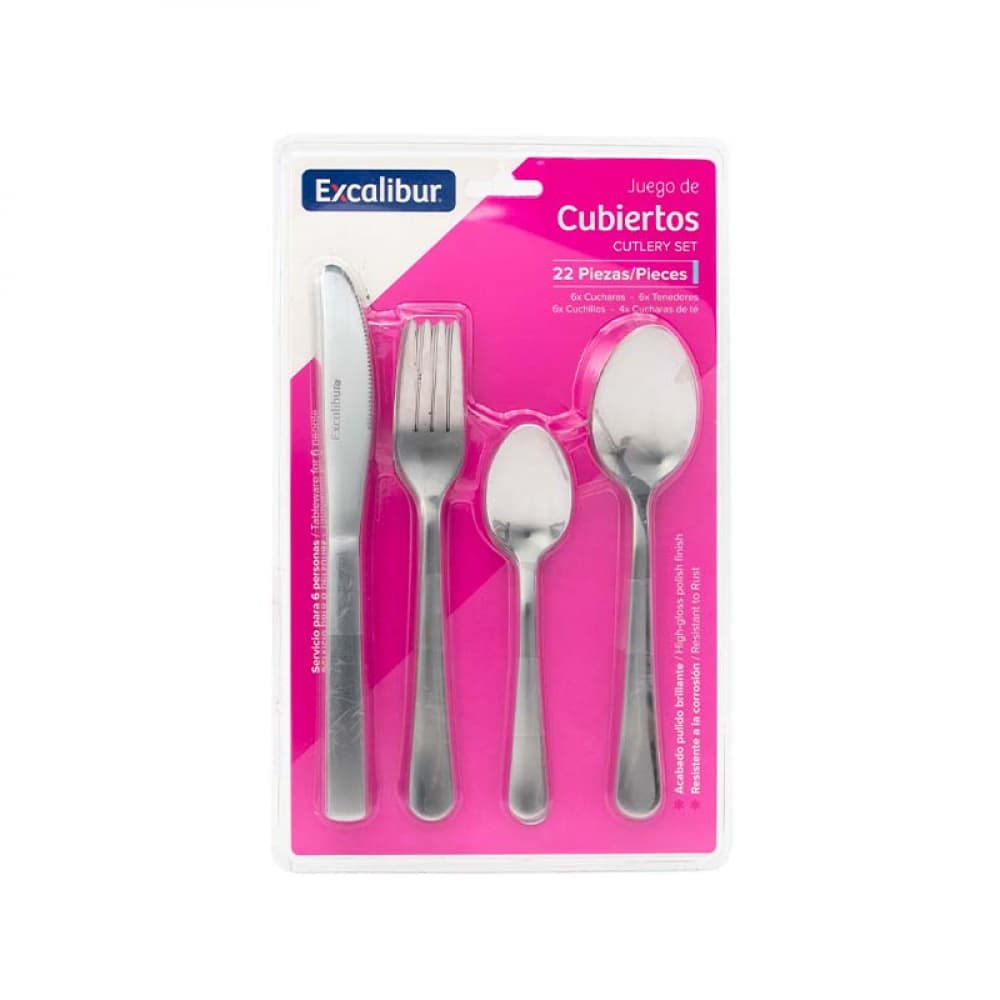 Juego de cubiertos de 22 piezas Excalibur - Miniatura 3