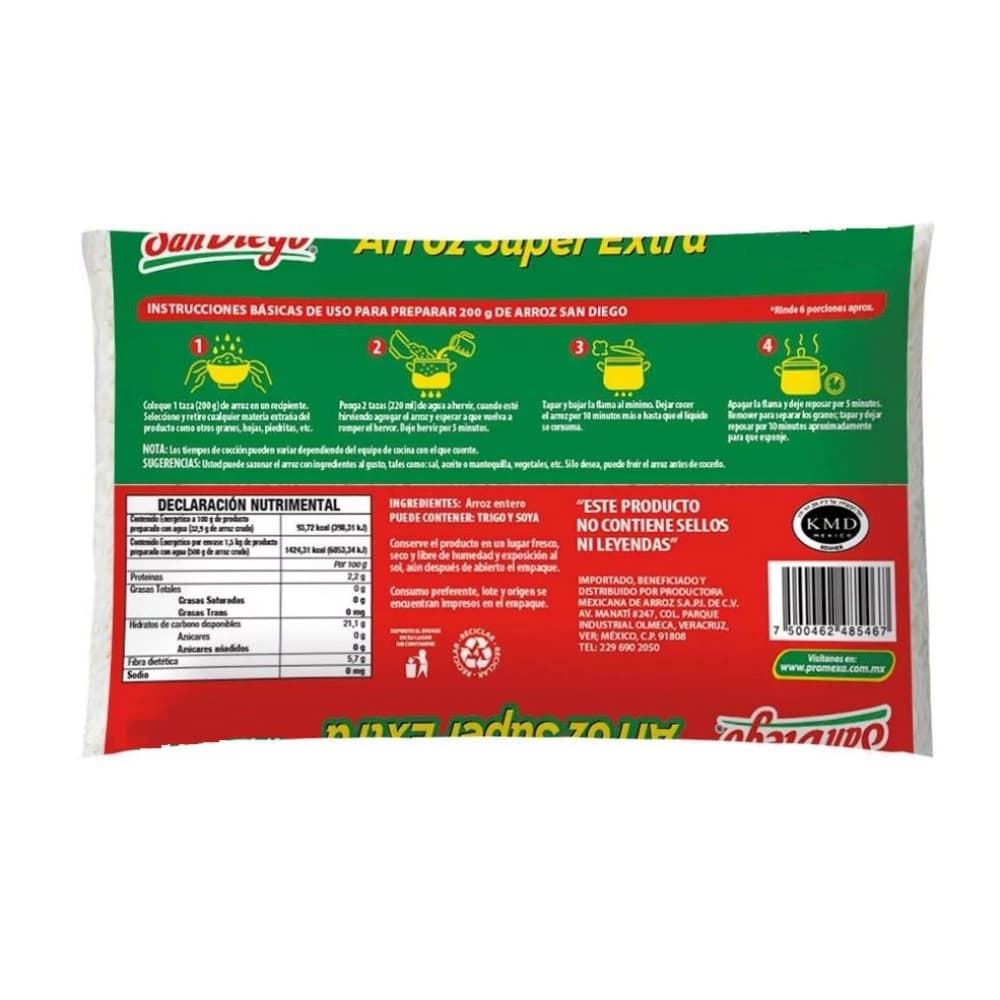 Arroz super extra San Diego (1 kg / 2.2 lb) - Miniatura 4