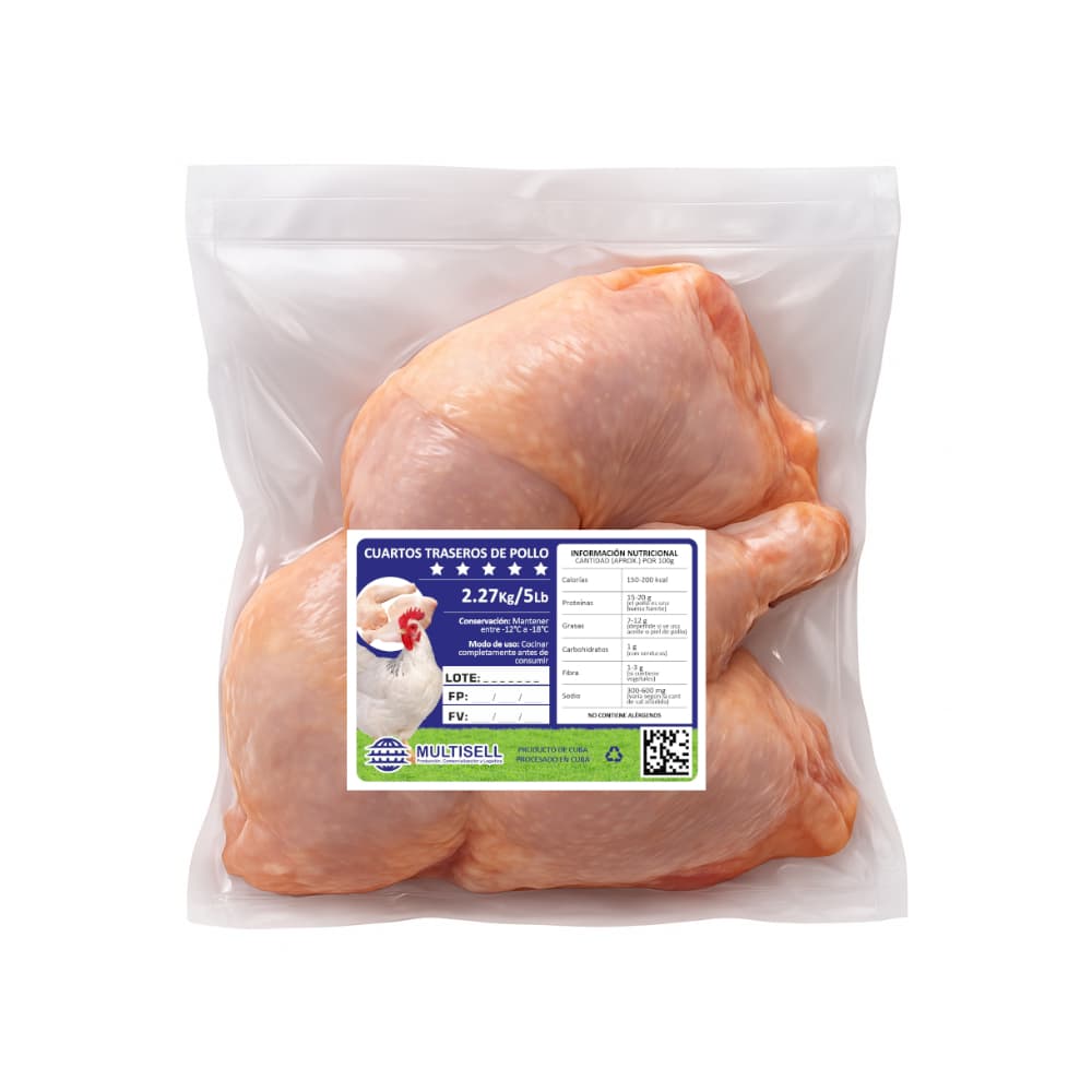 Cuartos traseros de pollo congelados Multisell (2.27 kg / 5 lb) - Miniatura 3