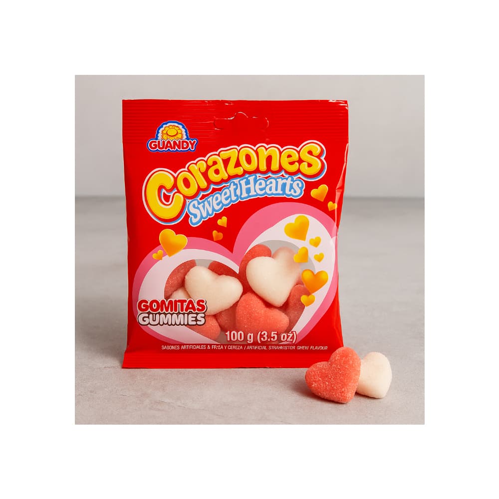 Gomitas corazones Guandy (100 g / 3.5 oz) - Miniatura 4