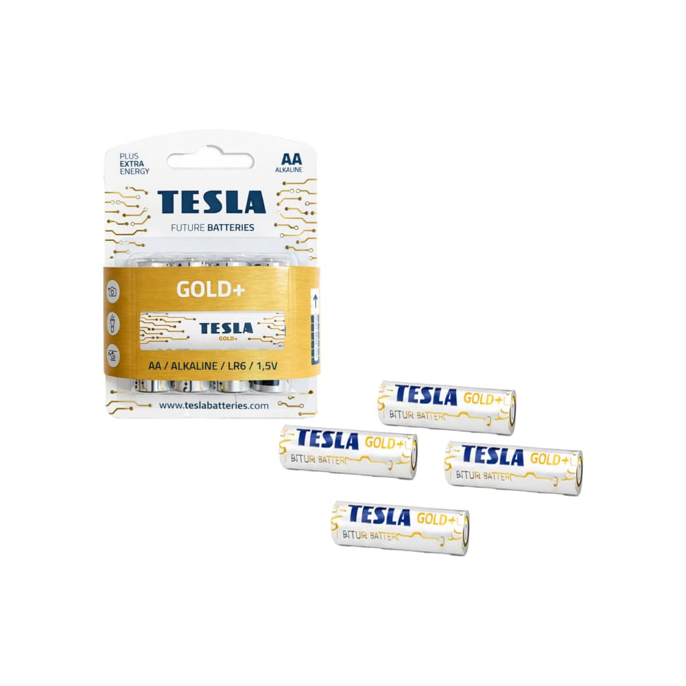 Baterías alcalinas AA Tesla Gold+ (4 U) - Miniatura 2