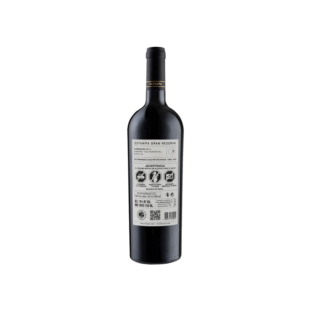 Vino tinto Carmenere Gran Reserva Estampa (750 ml) - Miniatura 2