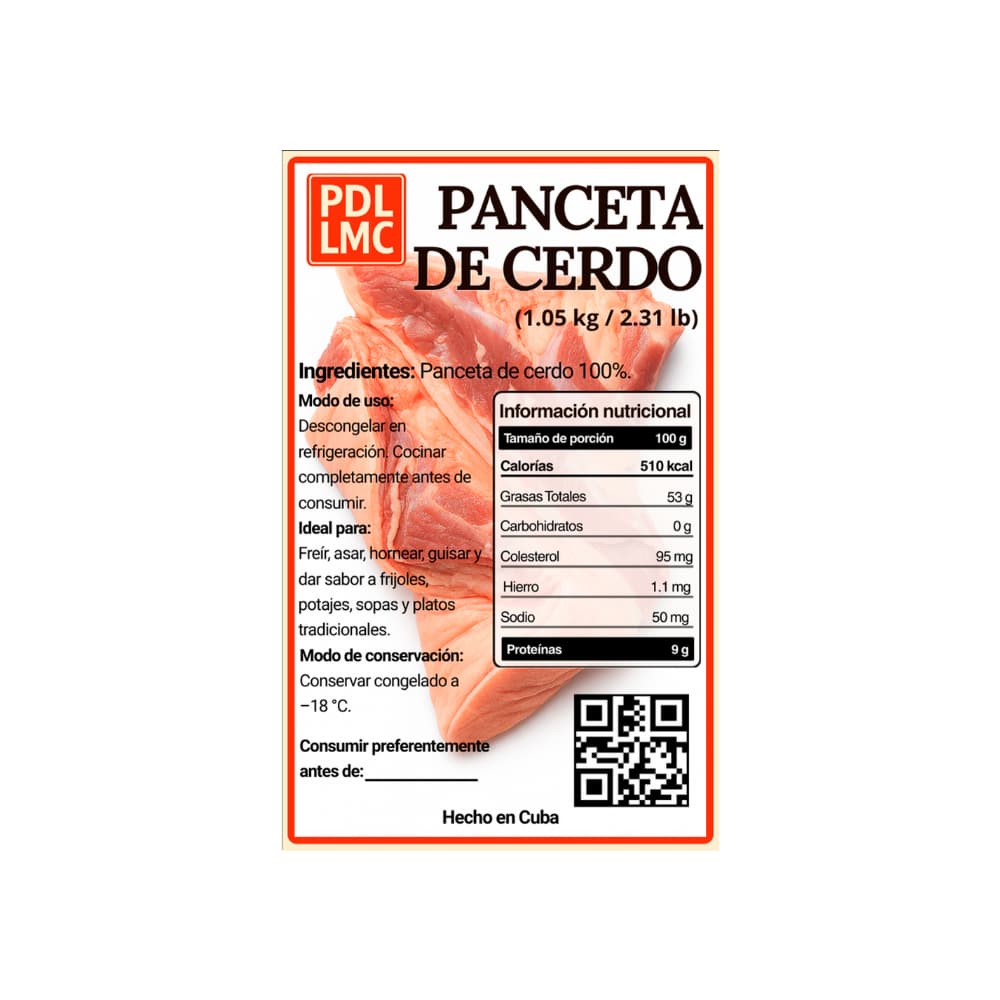 Panceta de cerdo PDL LMC (1.05 kg / 2.31 lb) - Miniatura 3