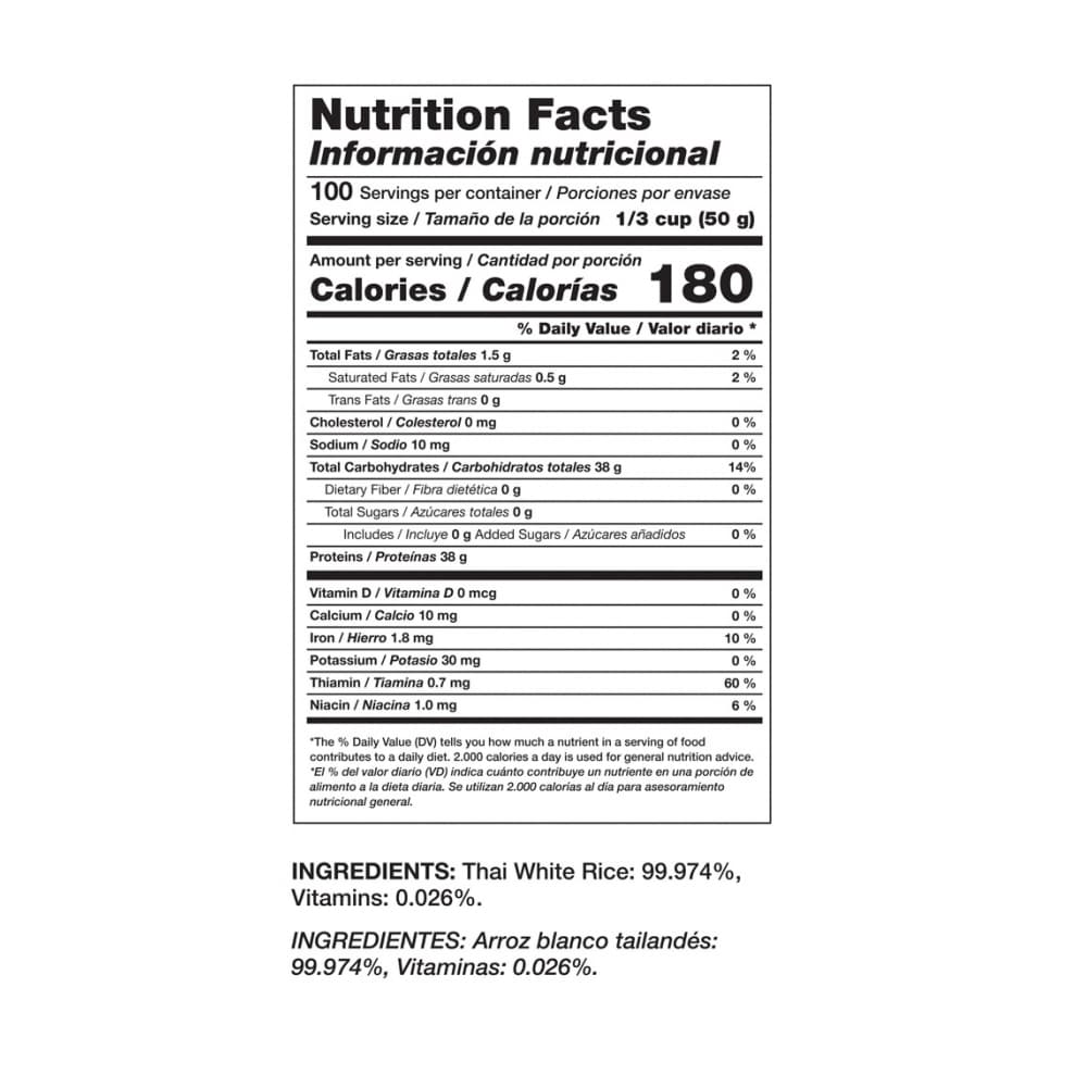 Arroz blanco de grano largo tailandés YEYA (5 kg / 11 lb) - Miniatura 3