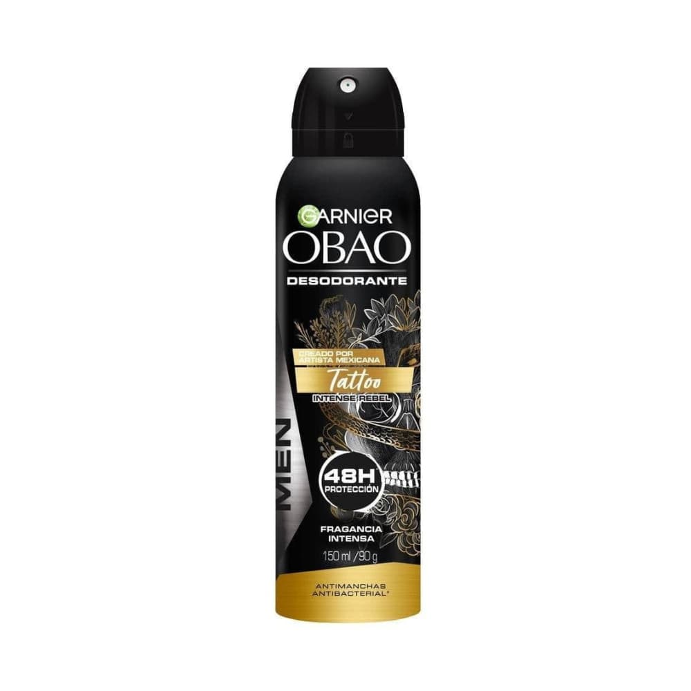 Desodorante spray fragancia intensa Tattoo Obao (97.5 g / 150 ml) - Imagen 1
