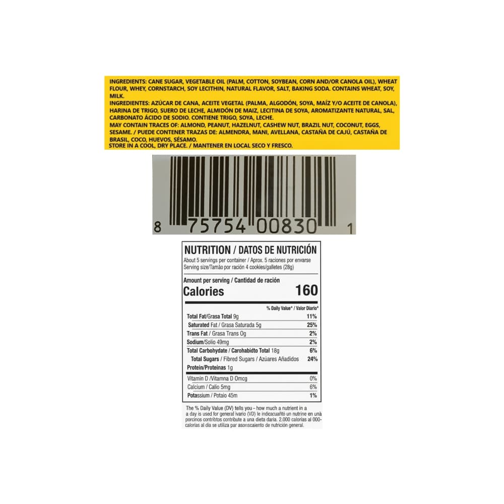 Sorbetos rellenos con crema sabor a vainilla Bauducco (142 g / 5 oz) - Miniatura 2